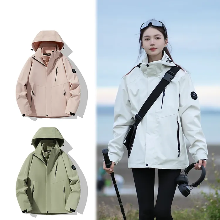 男女同款冲锋衣三合一款可拆卸外套秋冬季新款防风防水户外登山服