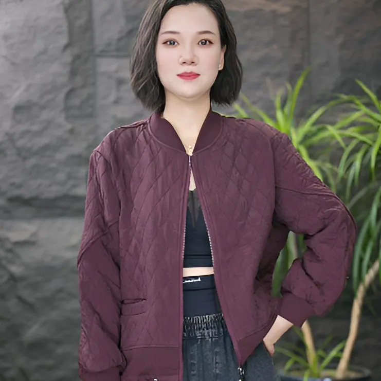 FF棉衣修身型秋季短款纯色棉服薄款拼接宽松型休闲女保暖加厚