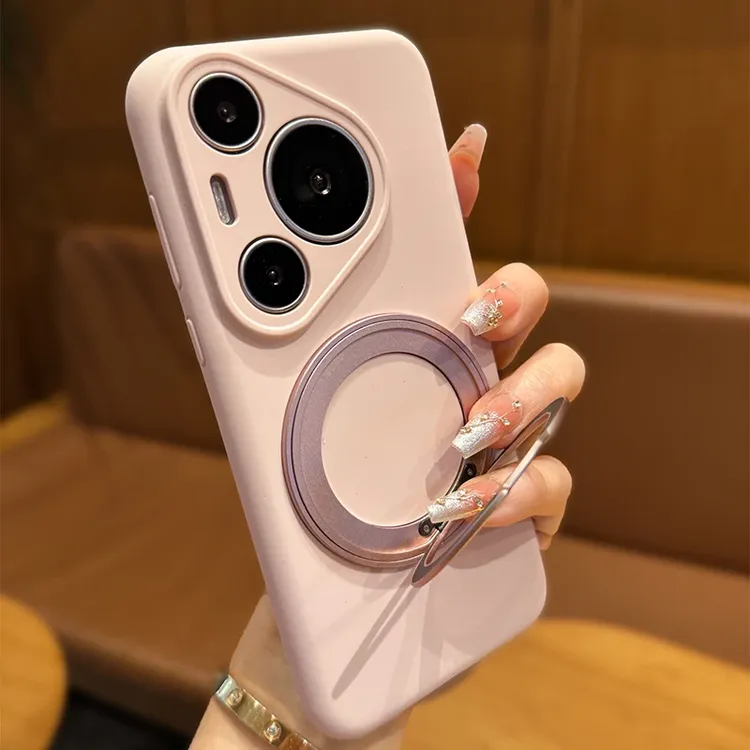 液态硅胶适用华为pura70pro手机壳70ultra磁吸支架男女高级感软套