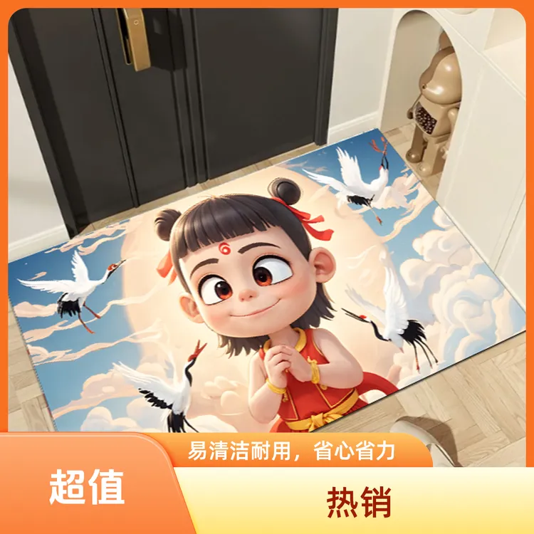 卡通硅藻泥浴室地垫吸水防滑可裁剪卫生间门口脚垫耐用入户门垫