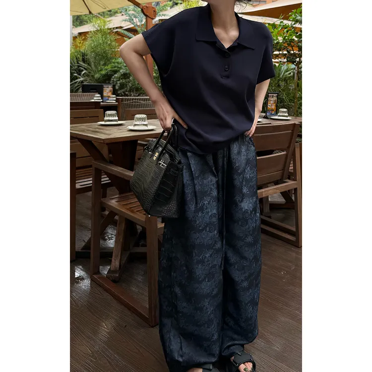 LA CALLA ROW30支曲纱线高定一体成衣POLO OY52-2167