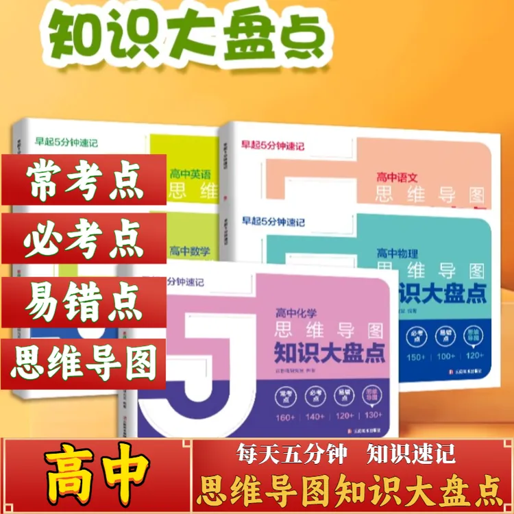2025新版高中知识大盘点思维导图 5分钟速记高考基础难点考点归纳