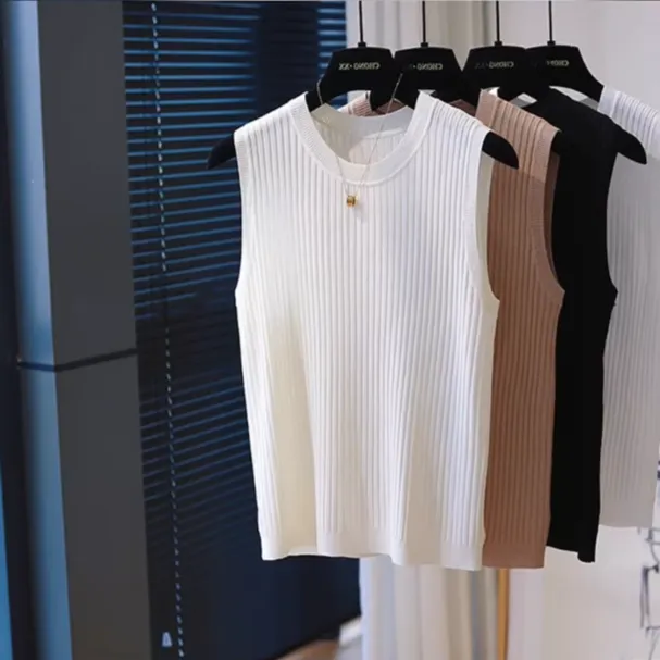 宽松型修身型轻职风通勤背心吊带显高显瘦不勒肉外穿内搭螺纹