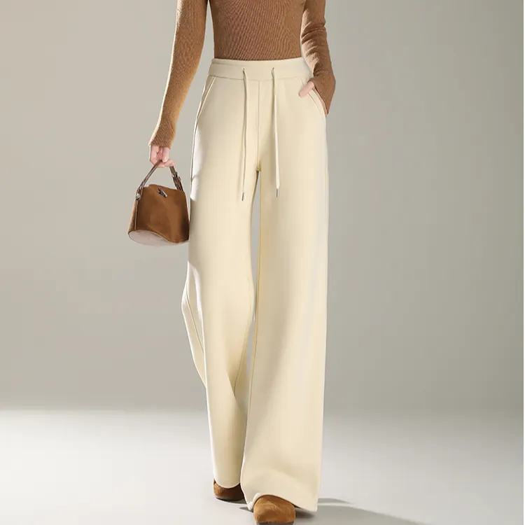 “轻奢级“~360°无缝包边！六片裁剪~羊毛蚕丝窄版直筒裤！