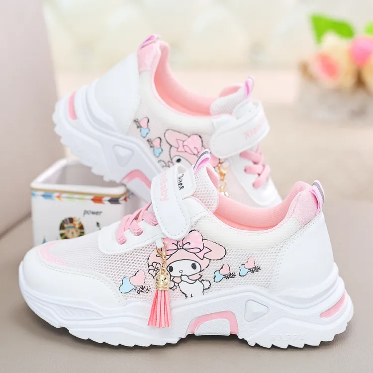 儿童运动鞋女夏季2025新款轻便网面女大童休闲鞋透气女童美乐蒂鞋