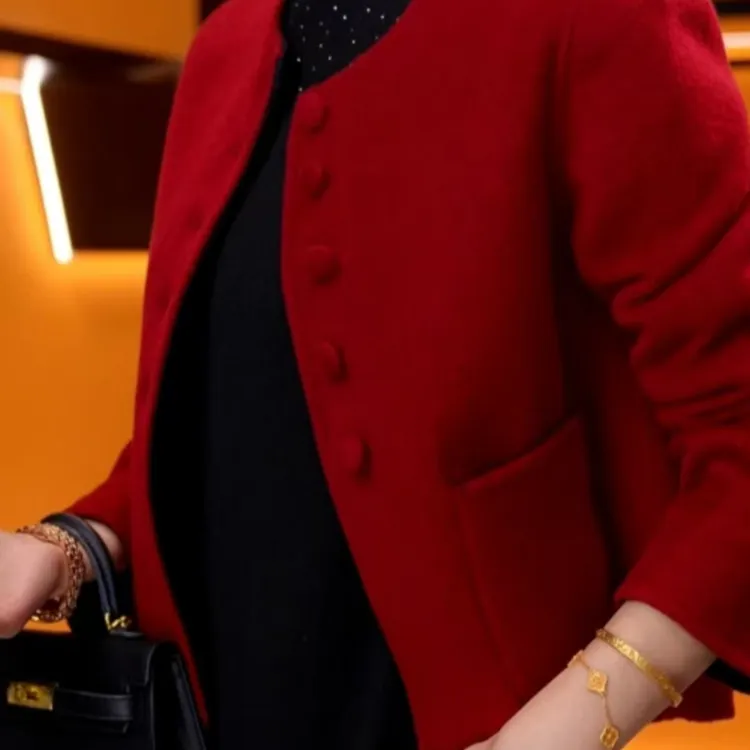 【外贸原单】2025新款双面双穿时尚洋气秋冬季小香风女装（可欣）