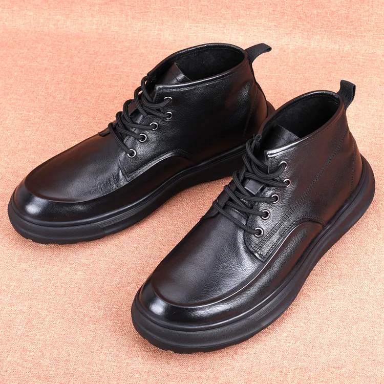 CATIA SELI2025秋冬新款男士头层牛皮马丁靴真皮中帮英伦皮靴短靴