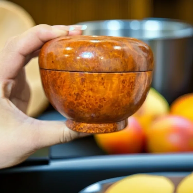 不丹进口装辣椒小木碗家里必备品