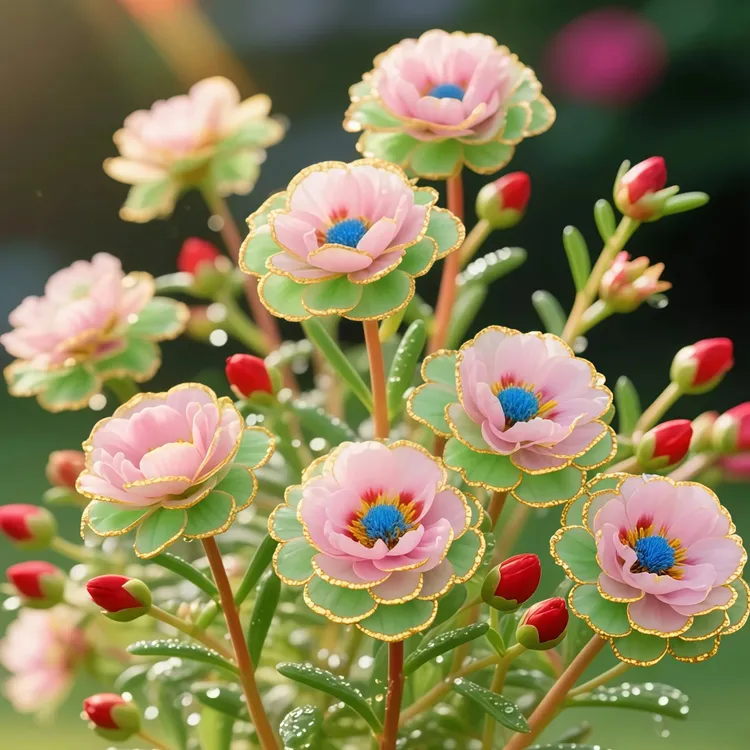 【幻粉绿】太阳花易养开花宿根多色太阳花老桩喜光植物新品重瓣耐热