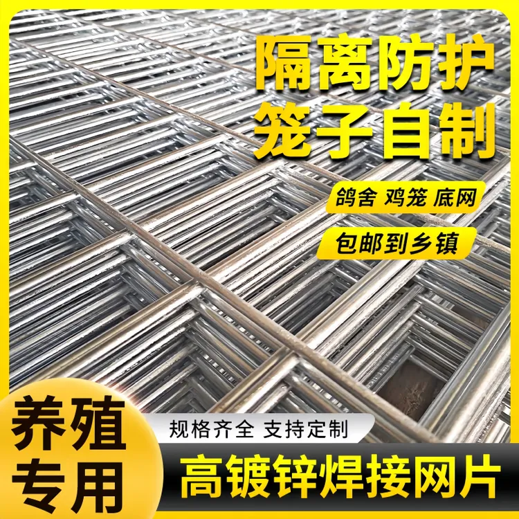 镀锌铁丝网片护栏网格小孔加粗狗笼底网养殖隔离网钢丝围栏防护网