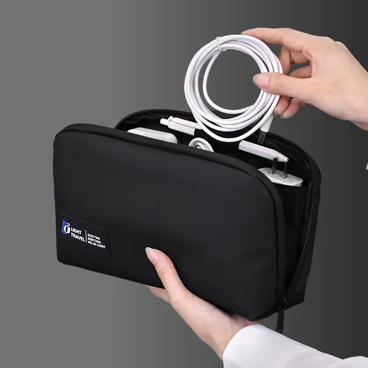 数码收纳包数据线保护线套外设收纳包便携旅行防水耐磨大容量手包商品图