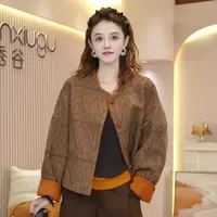 高级感刺绣小香风减龄毛呢外套女2025秋款宽松显瘦洋气上衣潮B593