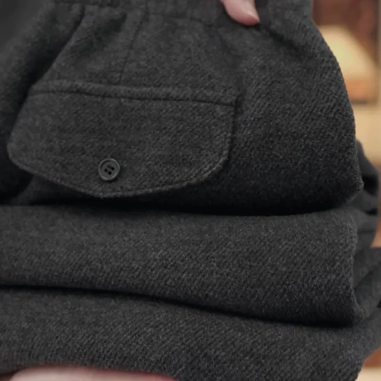 【老钱】新升级加绒加厚秋冬羊毛窄版弯刀裤女九分一条过冬