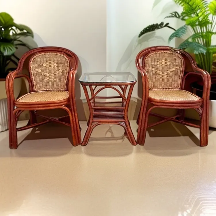 印尼玛瑙藤藤椅三件套可定制阳台休闲椅家用办公桌椅客厅包邮