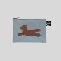 KBP韩国可爱小马刺绣手拿包收纳包零钱包化妆包旅行收纳【romi】现