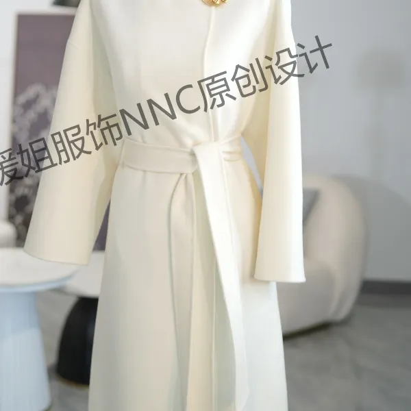 【NNC】乳白色100极细美丽诺羊毛大衣 轻奢气质（含本料腰带）166款