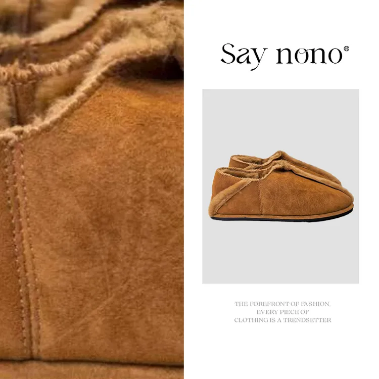 Say nono 冬季新款棉鞋女保暖加绒韩版百搭休闲鞋一脚蹬平底靴子