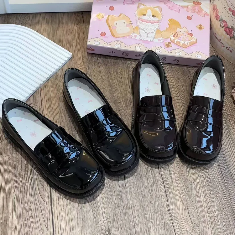 （现货）小猫吐司原创基础jk制服鞋学生高校圆头鞋日系百搭甜美jk鞋