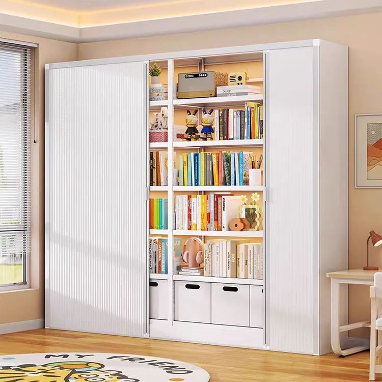 【书架蜂窝门】防尘储物门免打孔儿童专用书柜落地储物柜