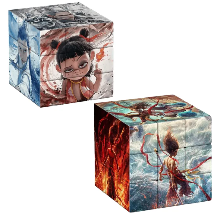 哪吒2之魔童闹海三阶魔方爆款精品哪吒魔方益智解压玩具