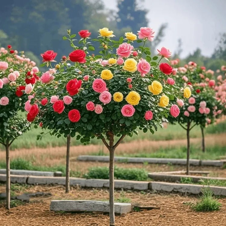 多色棒棒糖月季【1米-1.3米】大苗多色月季花苗南北方地栽四季开花