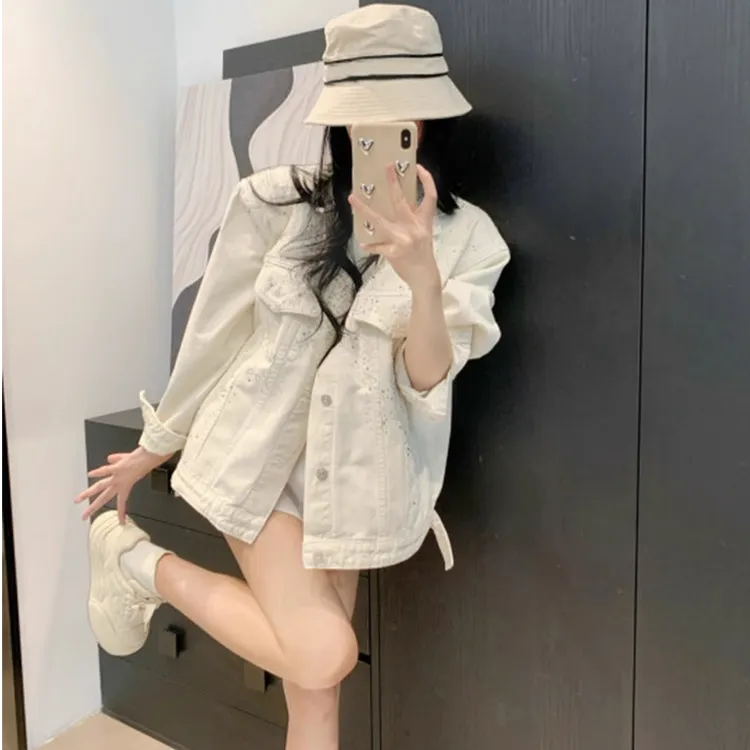 （现货）牛仔外套女2024春秋新款设计感宽松显瘦独特气质超好看上衣