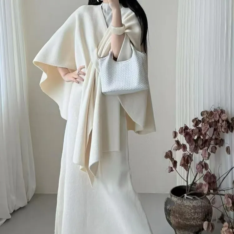 披肩斗篷毛衣套装千金高级感舒适毛衣链外套女装减龄穿搭一整套