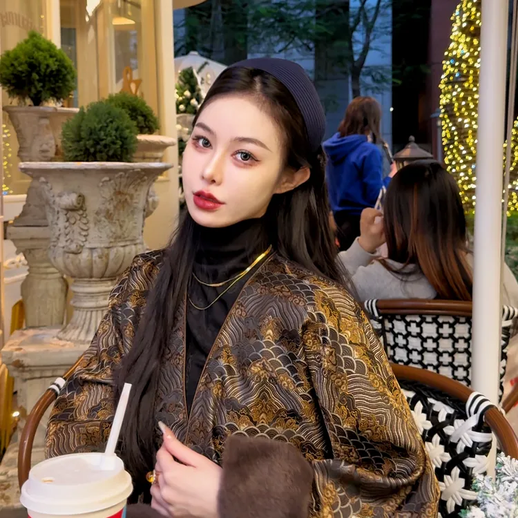 蘇格高定【日照金山】新中式国风感贵气复古时尚洋气气质外套S31