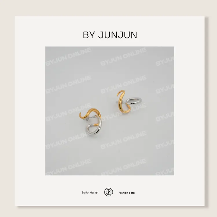 ByJunjun 925银耳饰 珺珺高级定制不规则925银耳环C25X1425