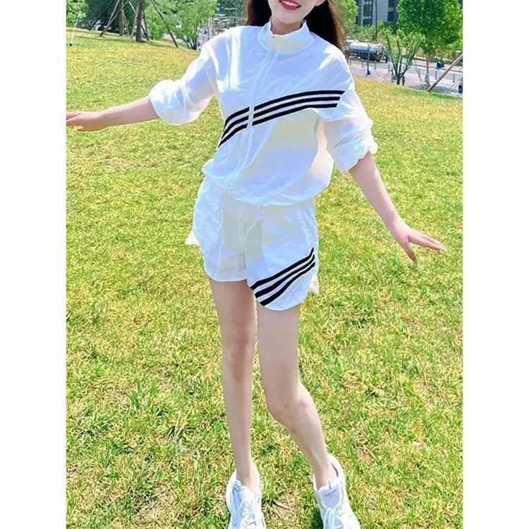 2025夏季新款小个子美式时尚休闲短款防晒外套上衣短裤时尚套装女