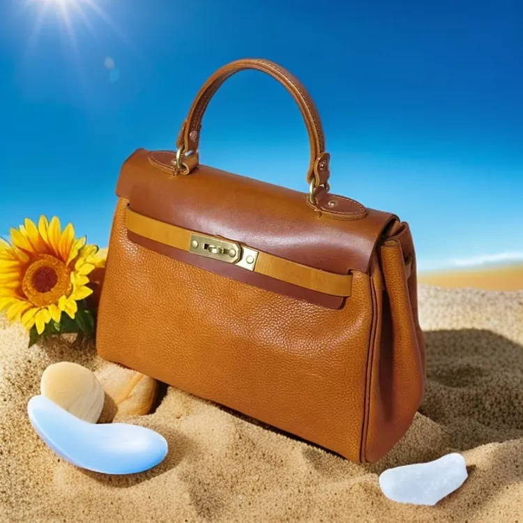 高油脂植鞣皮经典百搭气质款女士手提单肩凯莉包