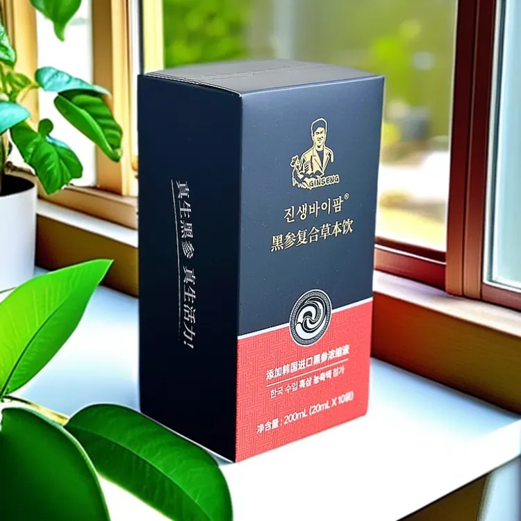 真生巴伊帕 韩国进口黑参浓缩液茯苓枸杞天然滋补200ml*10袋*1盒