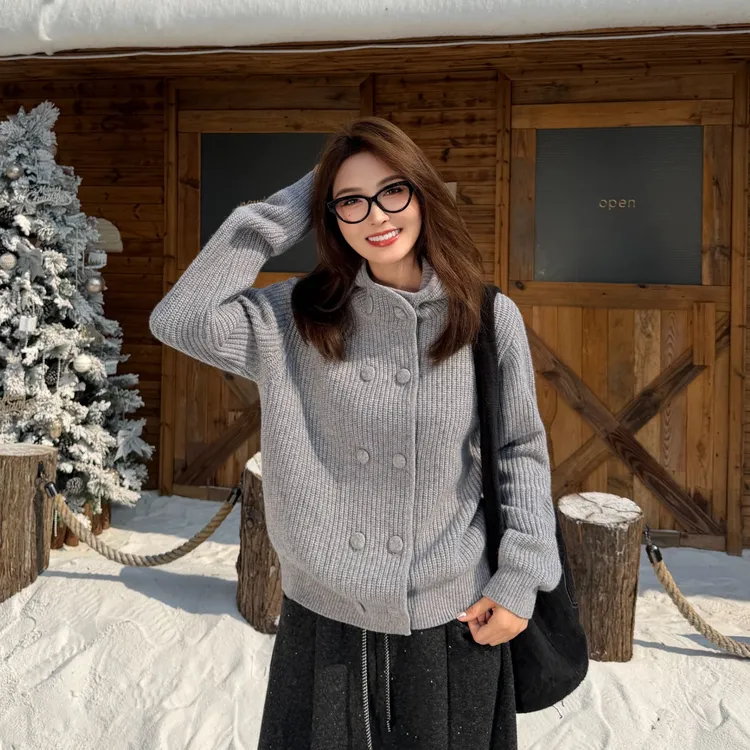 Moprobably李予诺「兰颂」“ 100%绵羊毛”温柔气质针织衫L5477043