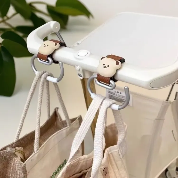 电动车婴儿车通用挂钩前置铝合金强力承重可爱卡通挂包置物神器