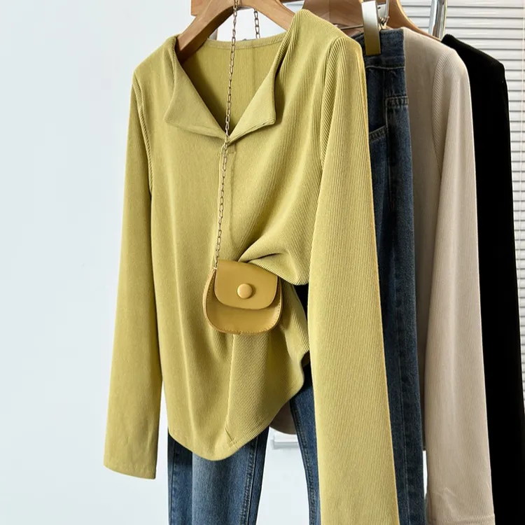 2025秋季新款胖mm百搭修身加厚保暖小心机正肩打底T恤上衣