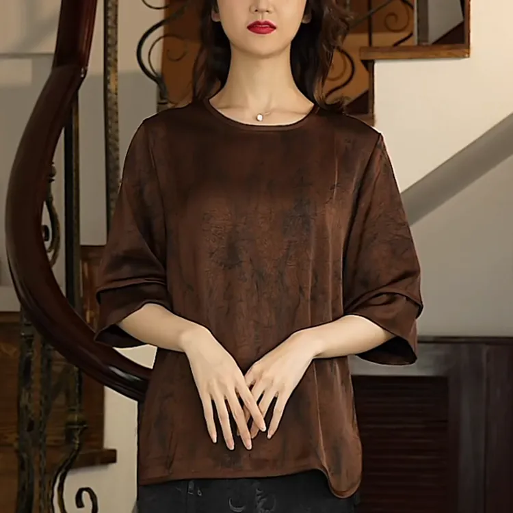 新中式国风复古女士夏季短袖民族风上衣中国风