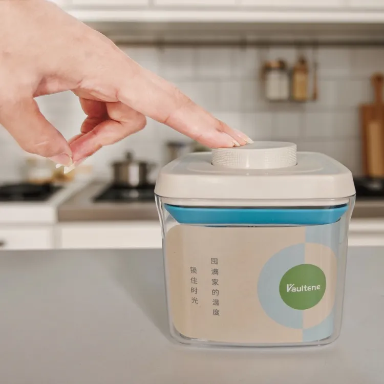 按压式厨房杂粮干果零食咖啡防潮密封罐盒食品级收纳罐透明