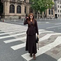 盈盈&南岛风大码女装千金风外套上衣女秋季半裙时尚套装ZYY2522