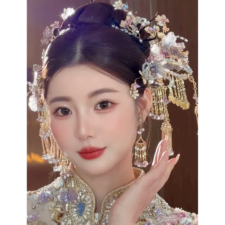 合金树脂婚庆饰品 新款（琉璃烟霞）仙气重工新娘结婚中式饰品405