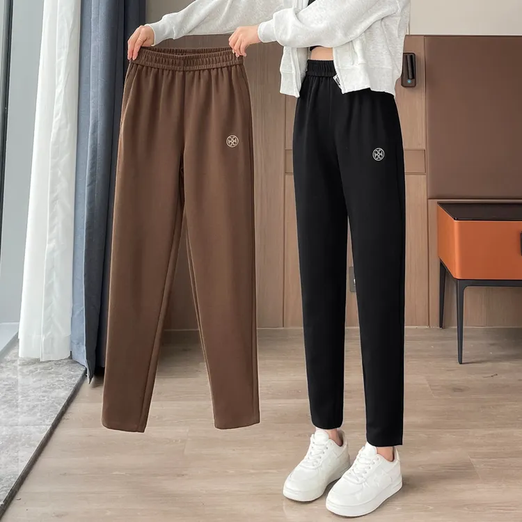 运动裤女春秋2025新款爆款卫裤高腰显瘦萝卜休闲冬季加绒哈伦裤子