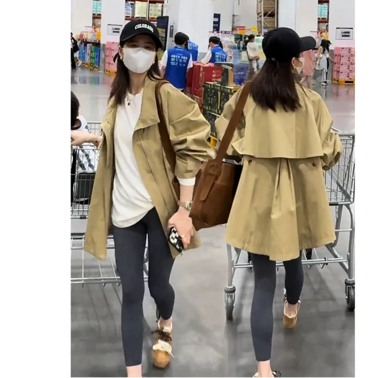 高级感气质显瘦中长款风衣女春秋新款宽松百搭小个子时尚休闲上衣