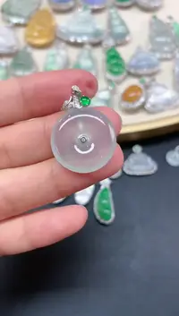 【闪购商品】翡翠吊坠(不含链)18K金镶嵌A314|8800