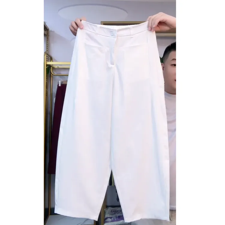 2025早秋新款高腰显瘦百搭时尚男友风休闲气球卫裤