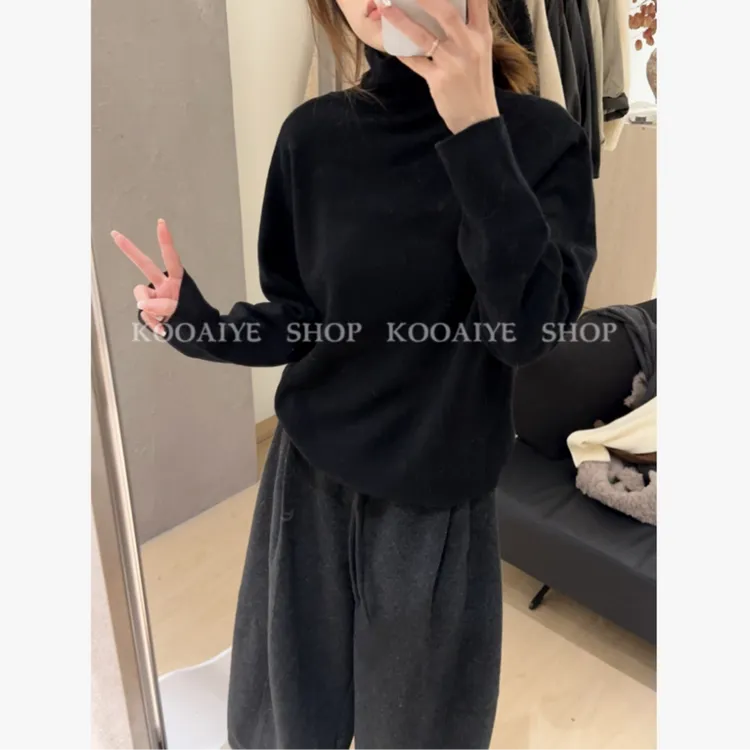 【基础搭档】秋冬新款针织修身百搭时尚简约内搭打底衫（不能机洗）