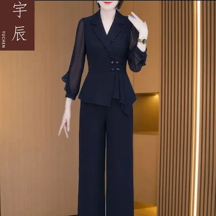 【直播现货】新中式国风妈妈两件套气质时尚中老年中老年妈妈装夏季