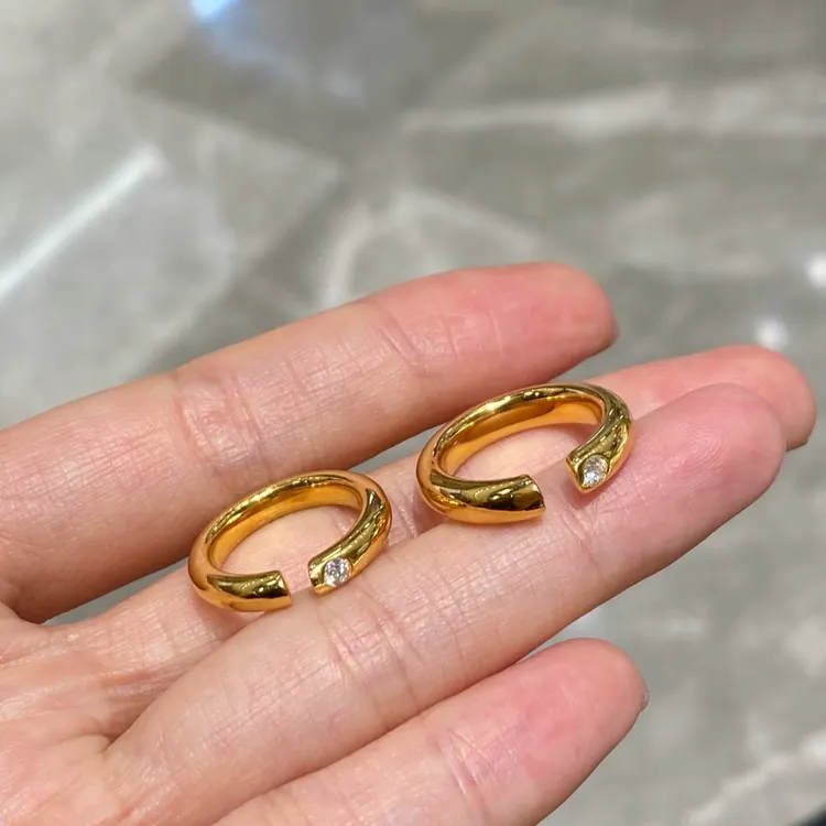 铜合金戒指 点钻泥鳅背开口戒指女2025年新款爆款食指戒指环光面