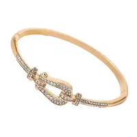 3967手镯750黄金18k金镶嵌镶钻手镯