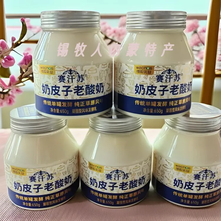 传统丝滑醇厚赛汗苏老酸奶维聪赛罕苏奶皮子酸奶赛汗苏奶皮子酸奶