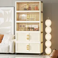 【70cm直径】CX双开门折叠收纳柜带轮厨房浴室储物柜儿童玩具置物柜