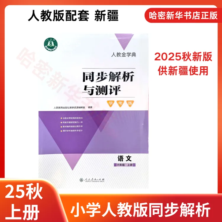 25秋小学同步解析与测评学考练上册六年级语文大册子新疆专版